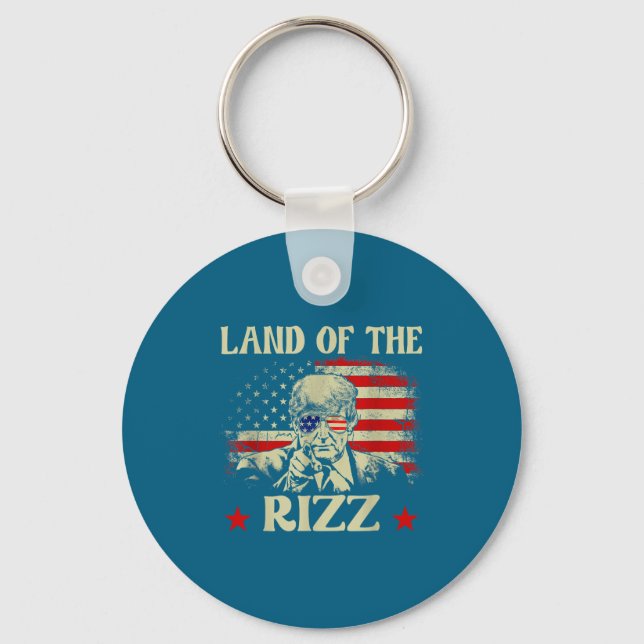 Llavero Land Of The Rizz Funny Patriotic Trump 4th Of July (Anverso)