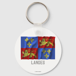 Llavero Landas ondeando la bandera con el nombre