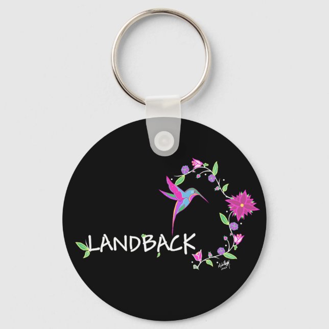 Llavero Landback - Floral (Anverso)
