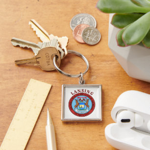 Llavero Lansing, Michigan Keychain