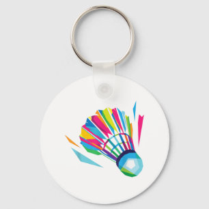 Llavero Lanzamiento de juego Badminton Deportes Arte pop