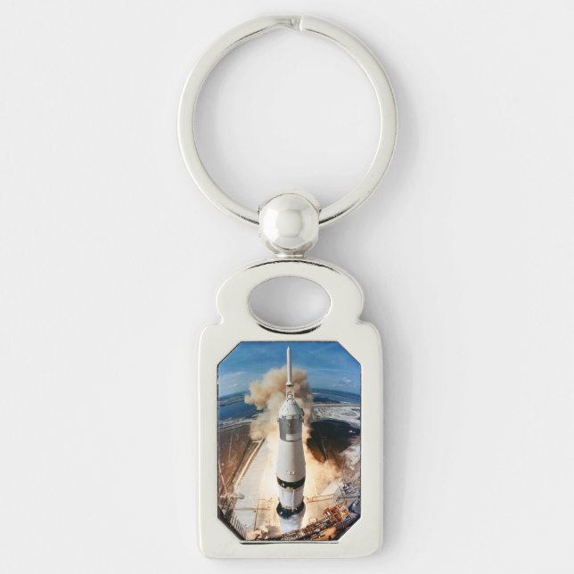 Llavero Lanzamiento del cohete Saturno V de Apolo a la Lun (Anverso)