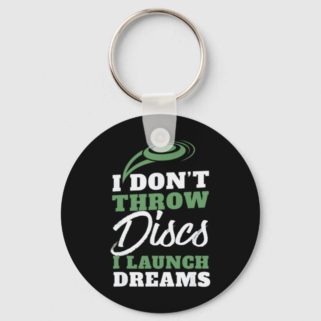 Llavero Lanzamiento Sueños divertidos Disc Golf Quote  (Anverso)