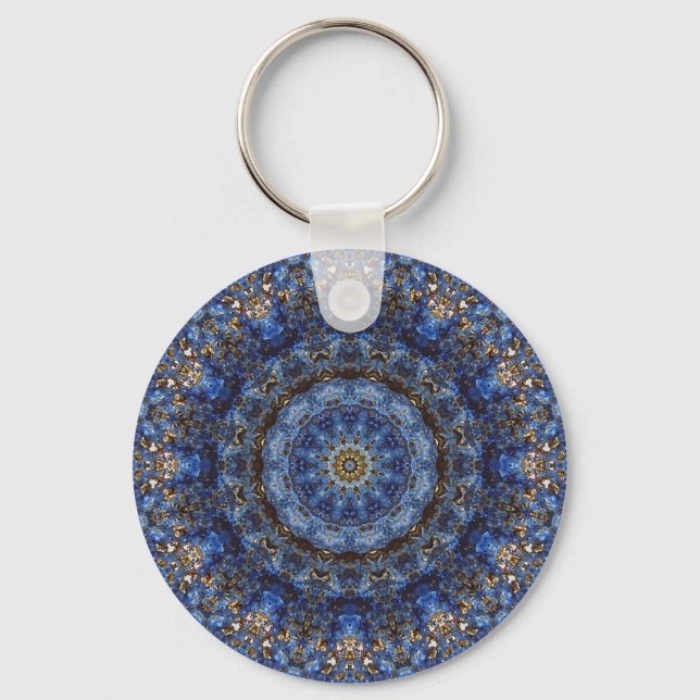 Llavero "Lapis Lazuli Laminate", cadena de claves Mandala (Anverso)