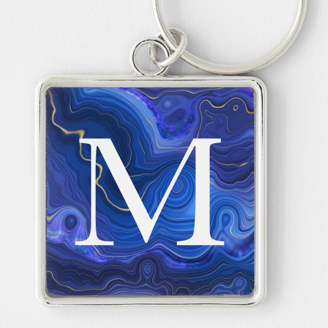 Llavero Lapis Lazuli Monogramado (Frente)