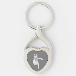 Llavero Lápiz Belga Malinois Heart Key Chain
