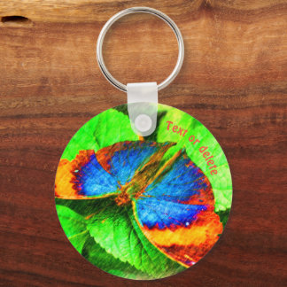 Llavero Lápiz de mariposa azul personalizado