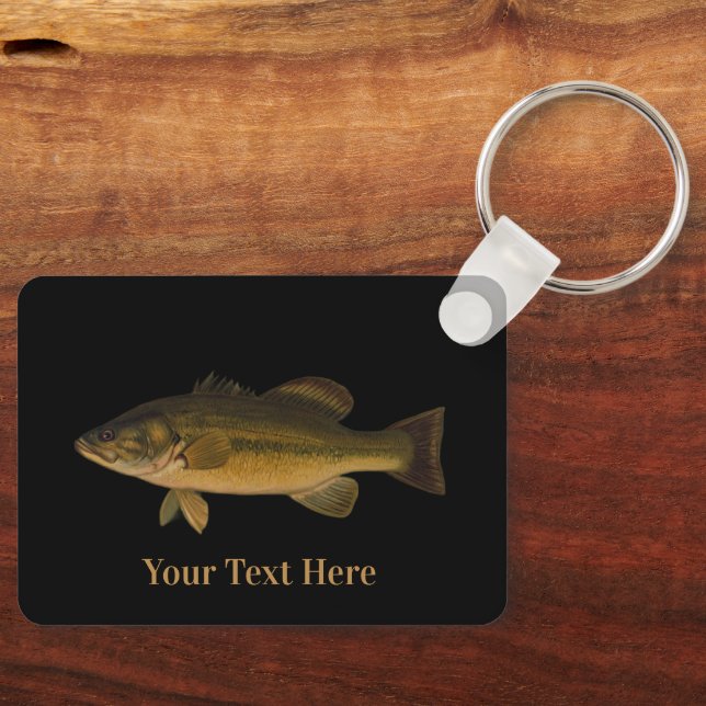 Llavero Largemouth Bass Your Text Here Fish (Anverso)