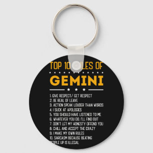 Llavero Las 10 Principales Reglas De Gemini Mayo 21 Junio 