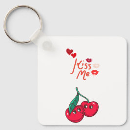 Llavero Las cerezas divertidas en el amor.
