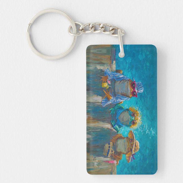 Llavero "Las Chicas de la Piscina" (Frente)