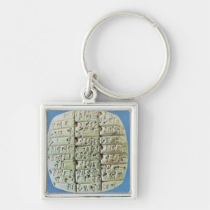 Llavero Las cuentas presentan con la escritura cuneiforme,