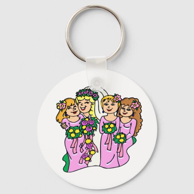 Llavero Las damas de honor en rosa (Anverso)