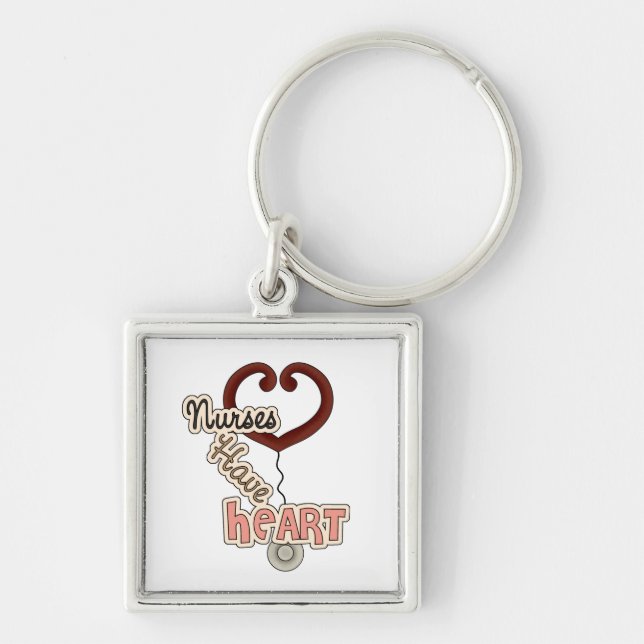 Llavero Las enfermeras del estetoscopio tienen camisetas y (Frente)