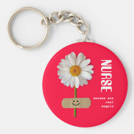 Llavero Las enfermeras son ángeles de verdad. Cadena de te