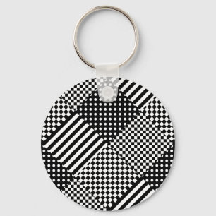Llavero Las franjas comprueban el diseño mixto de puntos d