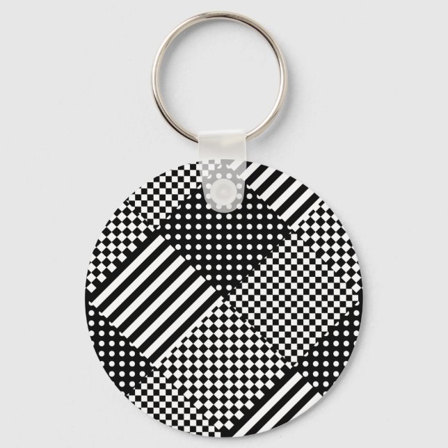 Llavero Las franjas comprueban el diseño mixto de puntos d (Anverso)
