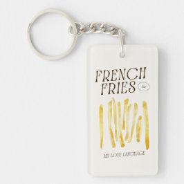 Llavero Las frutas francesas son mi lenguaje de amor acríl