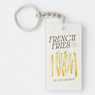 Llavero Las frutas francesas son mi lenguaje de amor acríl