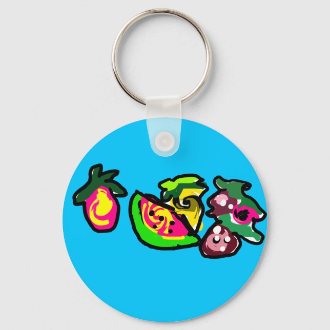 Llavero Las frutas son divertidas  (Anverso)