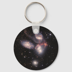 Llavero Las galaxias Quintet 5 de Stephan en campo profund