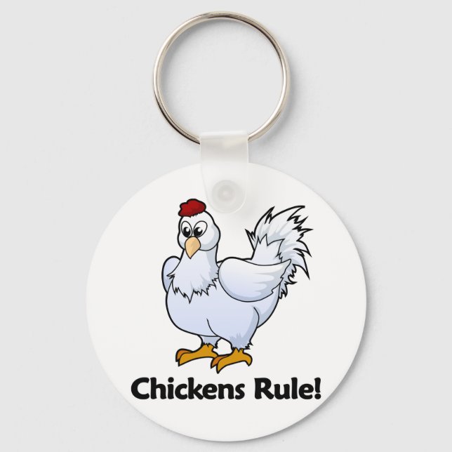 Llavero ¡Las gallinas gobiernan! (Anverso)