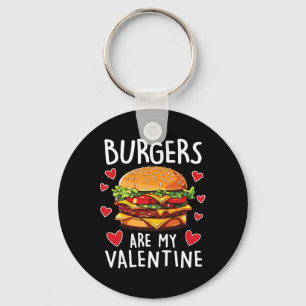 Llavero Las Hamburguesas Son Mi San Valentín Hombres Chico