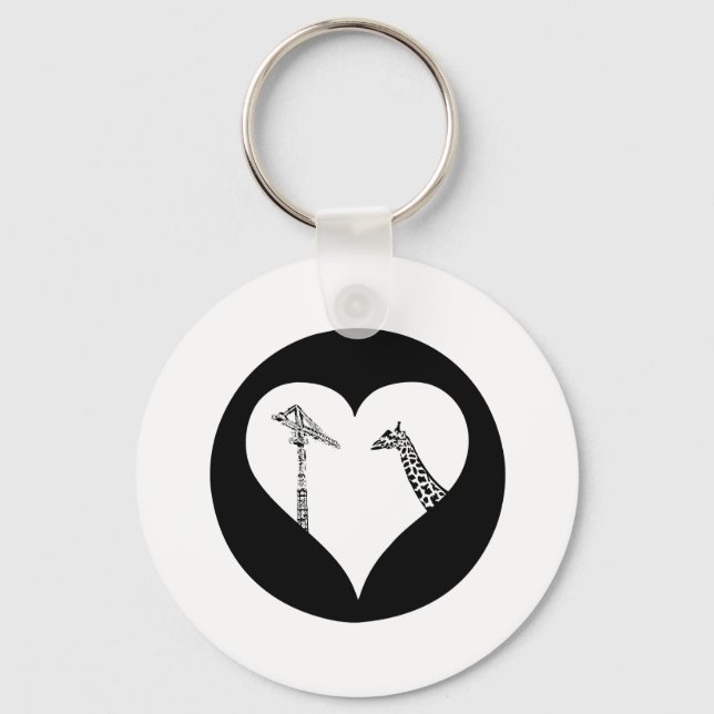 Llavero Las jirafas adoran grullas (Anverso)