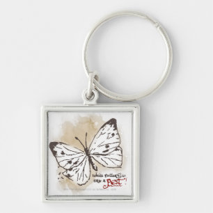 Llavero Las mariposas blancas son una plaga