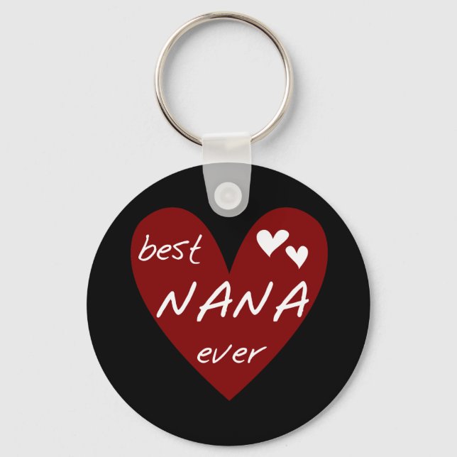Llavero Las mejores camisetas y regalos de Nana del corazó (Anverso)