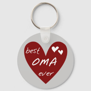 Llavero Las mejores camisetas y regalos de Oma del corazón