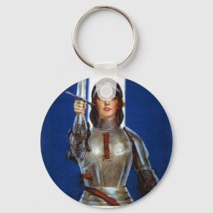 Llavero Las mujeres retras Juana de Arco del vintage