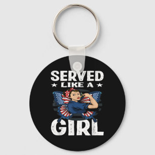 Llavero Las Mujeres Vintage Sirvieron Como Chicas Veterana