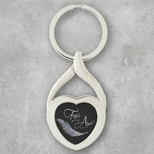 Llavero Las plumas aparecen cuando los ángeles están cer