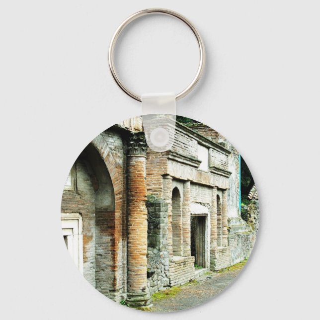 Llavero Las ruinas de Pompeya - mercado con templos (Anverso)