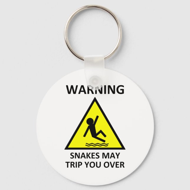 Llavero Las serpientes de advertencia pueden viajar por el (Anverso)