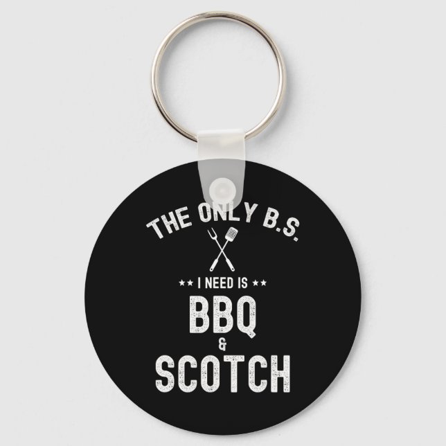 Llavero Las únicas B que necesito son Bbq y Scotch diverti (Anverso)