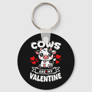 Llavero Las Vacas Son Mi San Valentín Niños Pequeños Vaca