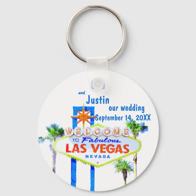 Llavero Las Vegas Boda Memento (Anverso)
