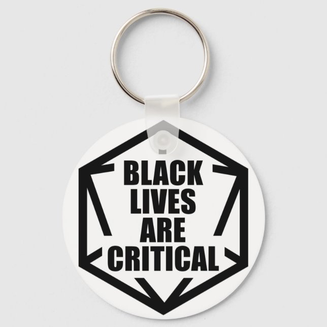 Llavero Las vidas negras BLM son críticas [B&W] (Anverso)