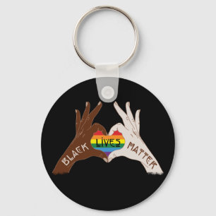 Llavero Las vidas negras importan _ Arcoiris BLM