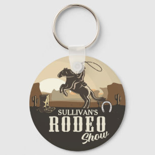 Llavero Lasso Roping Roundup ADD NAME Western Rodeo Show