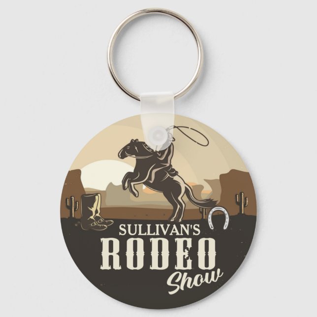 Llavero Lasso Roping Roundup AÑADIR NOMBRE DE FLUJO DE Rod (Anverso)