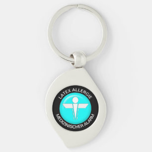 Llavero LATEX ALLERGIE Medical Alert Keychain metálico