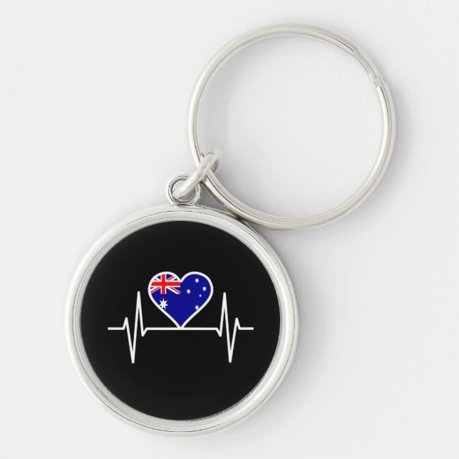 Llavero latido de la bandera de Australia (Frente)