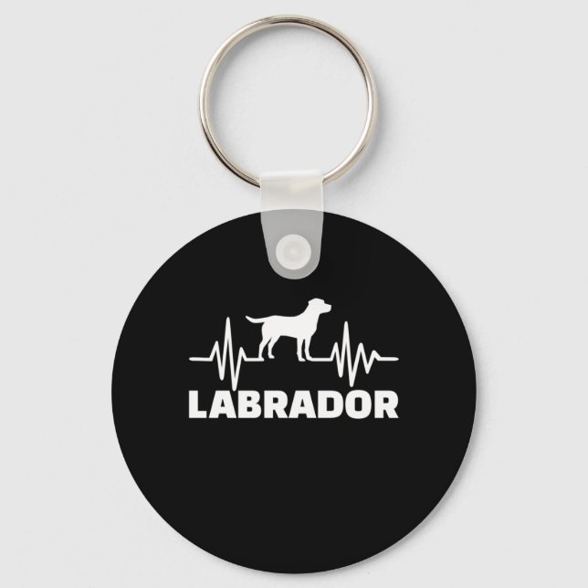 Llavero latido de Labrador Recuperador (Anverso)