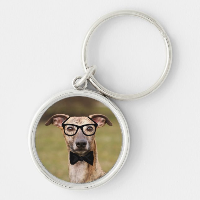 Llavero Látigo en Glasses y Bow Tie Keychain (Frente)