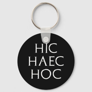 Llavero latín hoc de Latein del haec hic