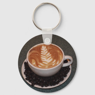 Llavero Latte Art and Coffee Beans