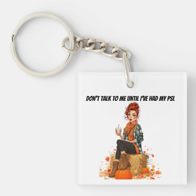 Llavero Latte de especias de calabaza - Ms Sass (Frente)